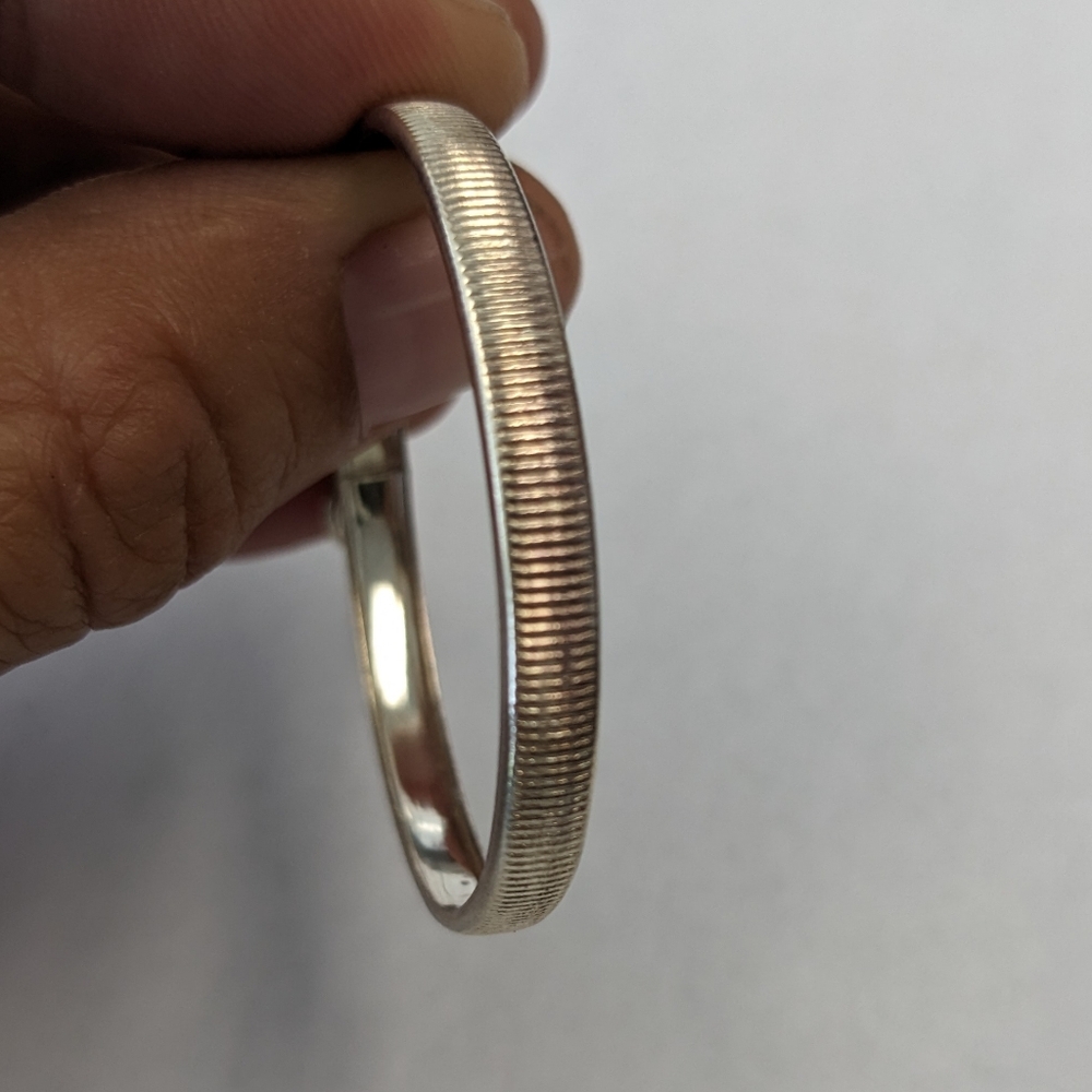 2 VTG STERLING SILVER REEDED 39MM BEZELS FOR TROY OZ. COINS - Picture 4 of 11